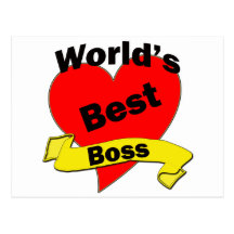 World's Best Boss Postcard