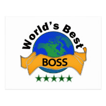 World's Best Boss Postcard