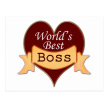 World's Best Boss Postcards