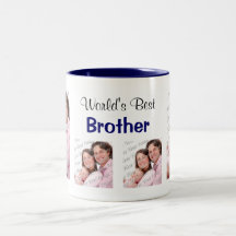 World's Best Brother Photo Mug PInk