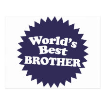 World's Best Brother Postcard