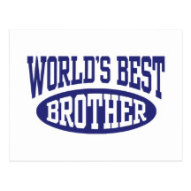 World's Best Brother Postcard
