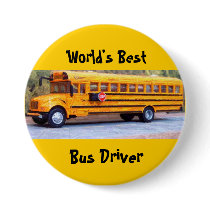 World's Best, Bus Driver Pinback Buttons