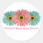 World's Best Bus Driver Round Stickers