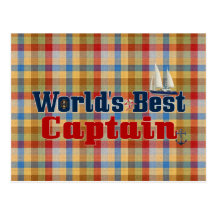 Worlds Best Captain Post Cards