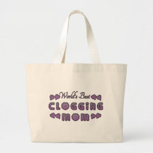World's Best Clogging Mom Purple Canvas Bag