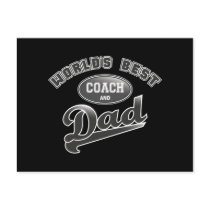 World's Best Coach & Dad Postcards