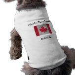 World's best country to live in canada flag dog t- dog t-shirt