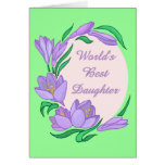 World's Best Customizable Lavender Floral Border Card