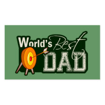 World's Best Dad; Archery Business Cards