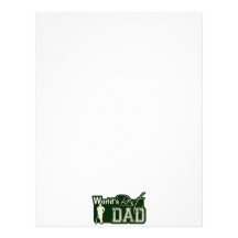 World's Best Dad; Baseball Letterhead Template