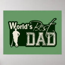 World's Best Dad; Baseball Poster