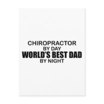 World's Best Dad by Night - Chiropractor Post Card