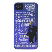 Worlds Best Dad Collage Barely There iPhone 4/4S casemate cases