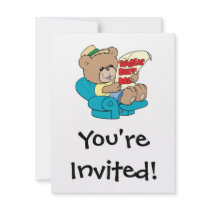 worlds best dad cute fathers day teddy bear design custom invitations