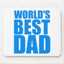 worlds best dad fathers day blue text design mouse pad