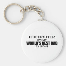 World's Best Dad - Firefighter Keychain