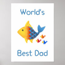 World's Best Dad (fish) Poster