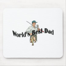 Worlds Best Dad Fisherman Mouse Pad