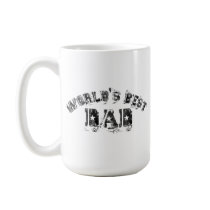 World's Best Dad Grunge Star Text Coffee Mugs