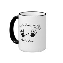 World's Best Dad Hands Down Coffee Mug