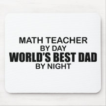 World's Best Dad - Math Teacher Mousepads