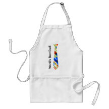 World's Best Dad Multi-Colour Colourful Fake Tie Apron