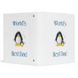 World's Best Dad (penguin) Vinyl Binders