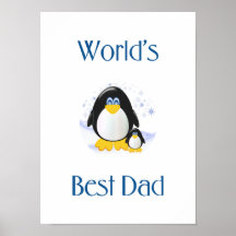 World's Best Dad (penguin) Poster