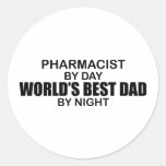 World's Best Dad - Pharmacist Round Stickers