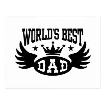 World's Best Dad Post Card