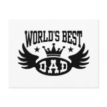 World's Best Dad Post Card
