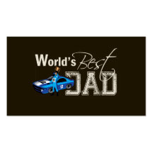 World's Best Dad; Racing Business Card Template