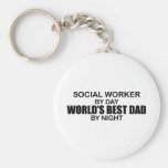 World's Best Dad - Social Worker Key Chain
