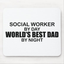 World's Best Dad - Social Worker Mousepad