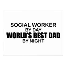 World's Best Dad - Social Worker Postcards