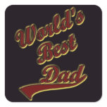 World's Best Dad Square Stickers