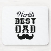 World's best dad with mustache mousepads