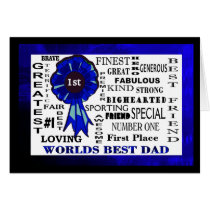 Worlds Best Dad Word Collage Fathers Day Card cards