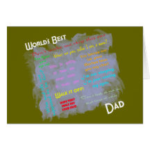 Worlds Best Dadism Card