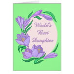 World's Best Daughter  Customizable Border Tees Cards