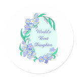 World's Best Daughter Round Sticker