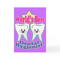 Worlds Best Dental Hygienist Greeting Cards