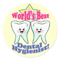 Worlds Best Dental Hygienist Stickers
