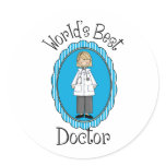 World's Best Doctor - Femaie - Tees and Gifts Round Sticker