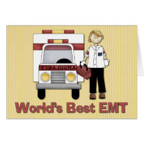 World's Best EMT Female Greeting Cards