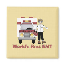 Worlds Best EMT - Male Fridge Magnet