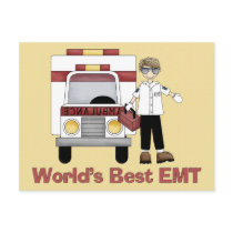 Worlds Best EMT - Male Post Card