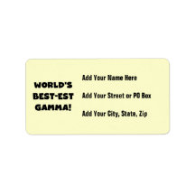 World's Best-est Gamma Black and White Custom Address Label