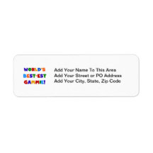 World's Best-est Gammie Bright Colours Gifts Labels